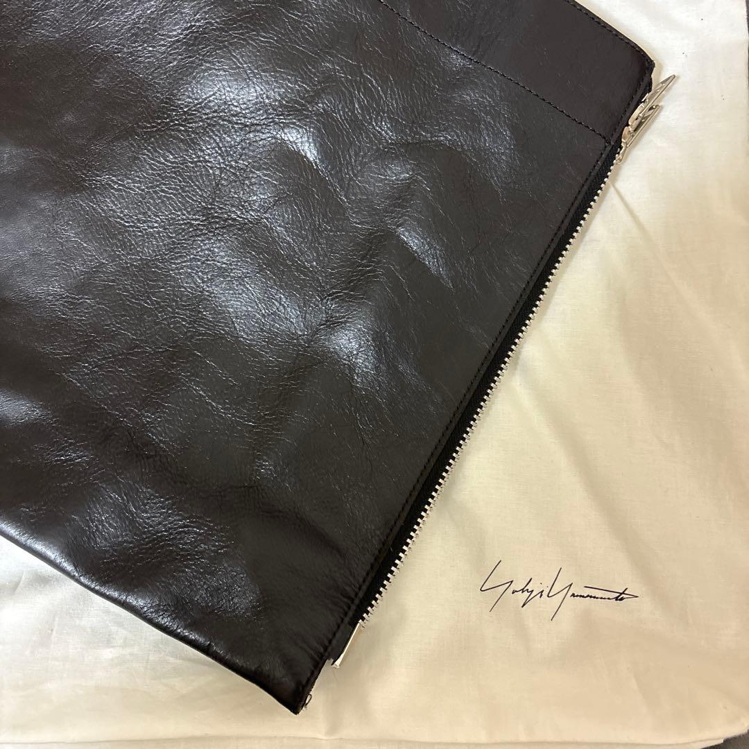 【美品】ヨウジヤマモト サイドジップレザートートバッグ　　袋付き