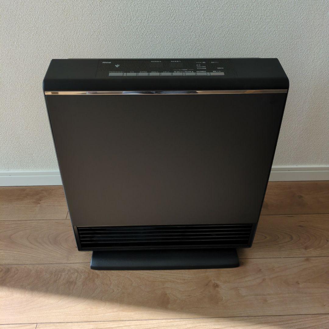 【美品】リンナイ　Rinnai　ガスファンヒーター　黒　都市ガス用