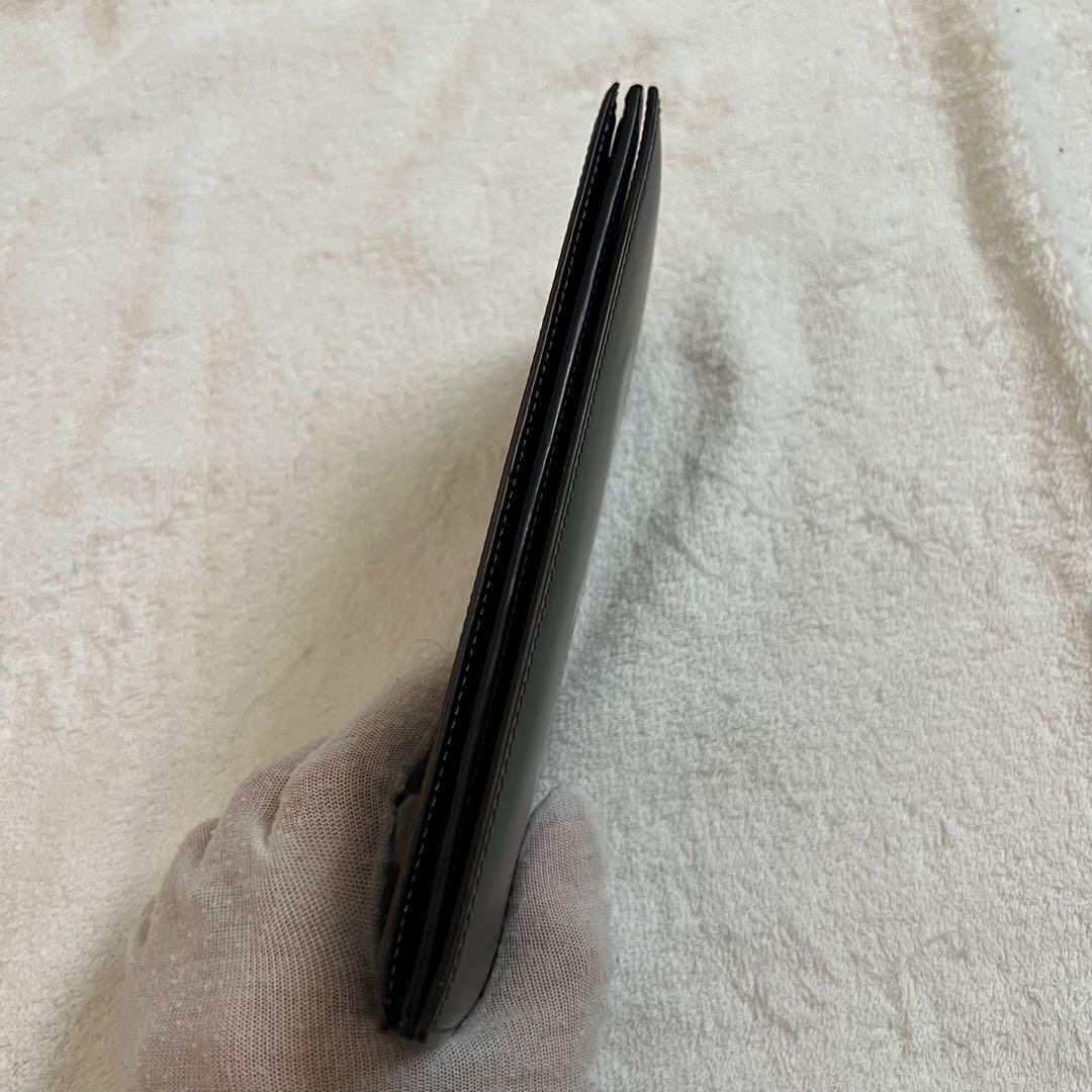 極上レザー SOMES コードバン 長財布 札入れ 黒