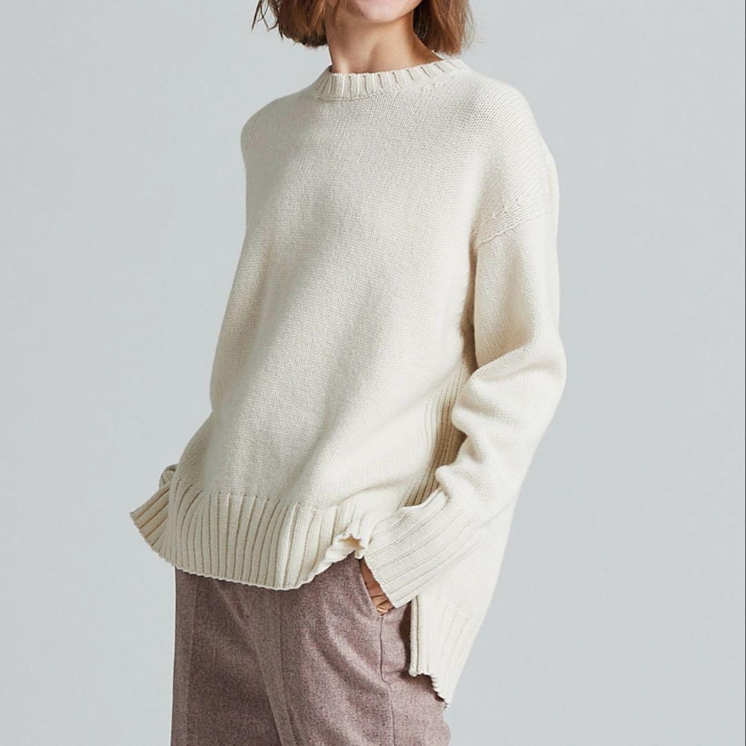 【美品✨】MACPHEE ラムカシミヤ クルーネック ニット トゥモローランド