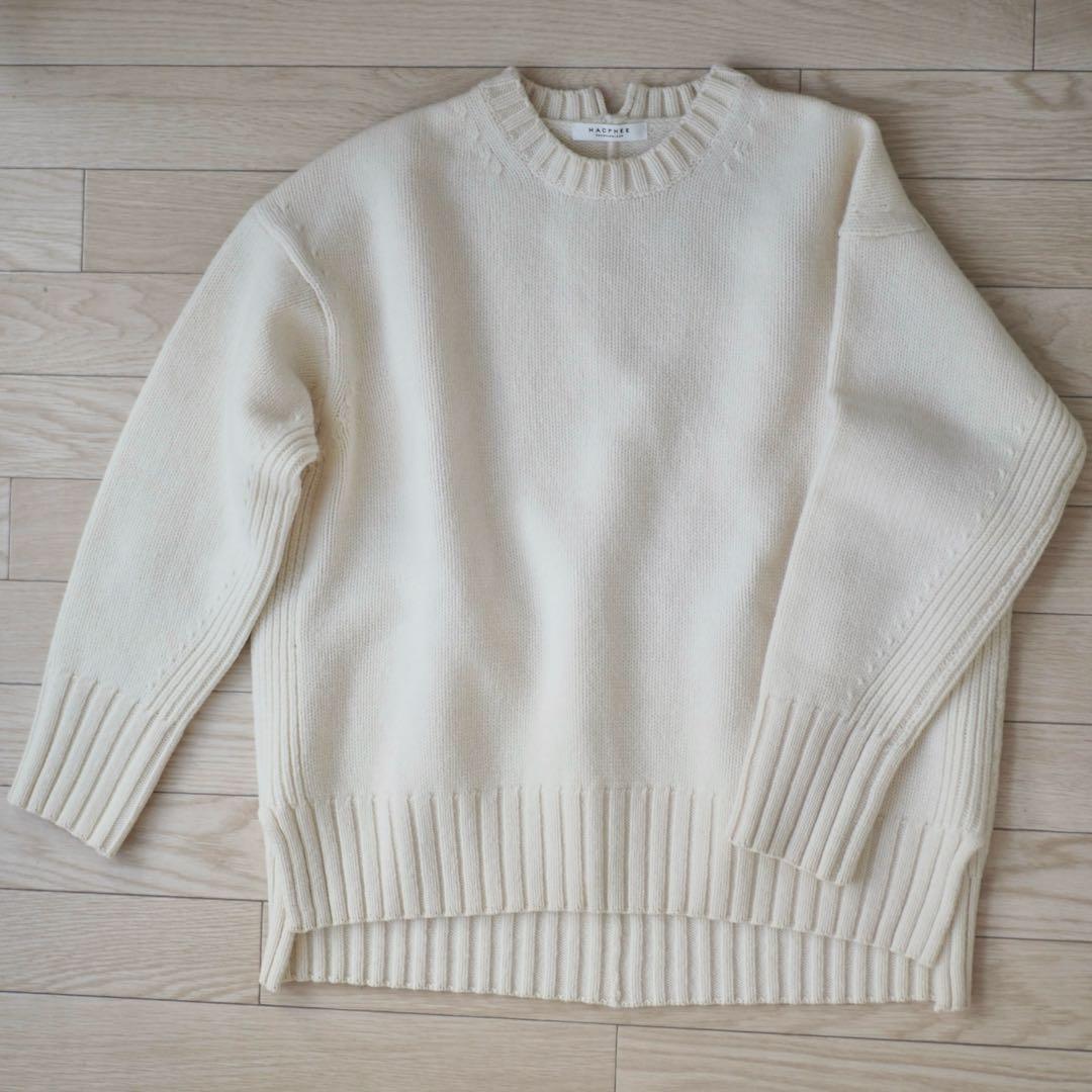 【美品✨】MACPHEE ラムカシミヤ クルーネック ニット トゥモローランド