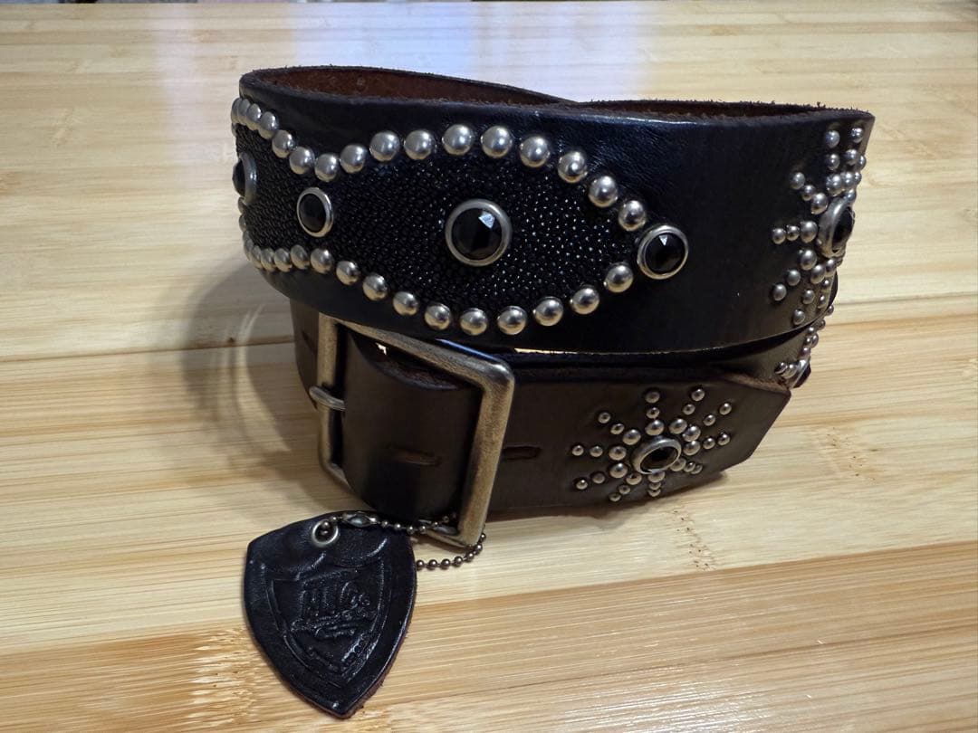 ⭐️美品⭐️HTC⭐️ピーナッツオーバーレイベルト⭐️ スティングレイ⭐️黒⭐️36