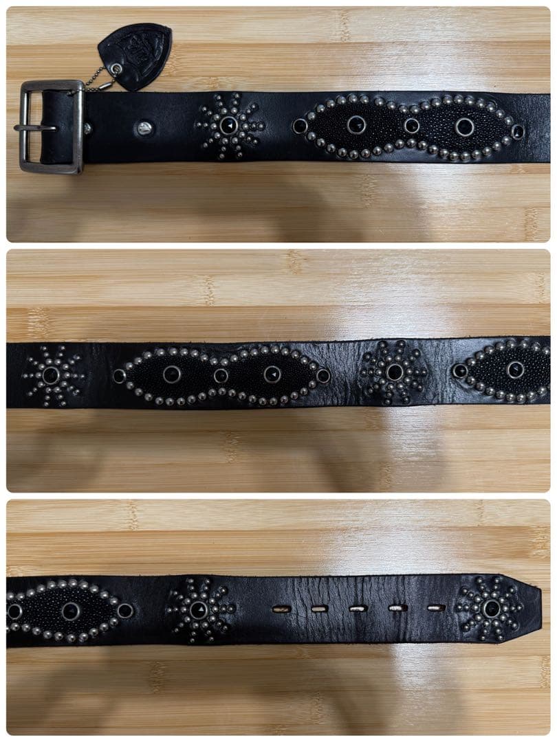 ⭐️美品⭐️HTC⭐️ピーナッツオーバーレイベルト⭐️ スティングレイ⭐️黒⭐️36