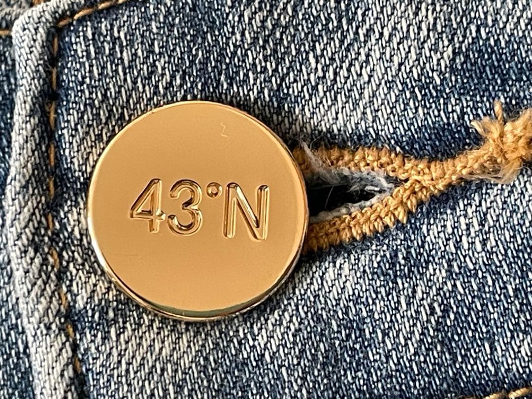 Anne Coquine ストレッチ カーヴィーパンツ ブルーMサイズ