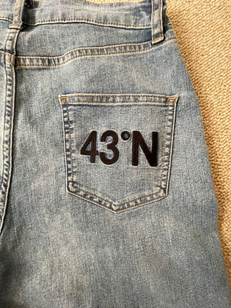 Anne Coquine ストレッチ カーヴィーパンツ ブルーMサイズ