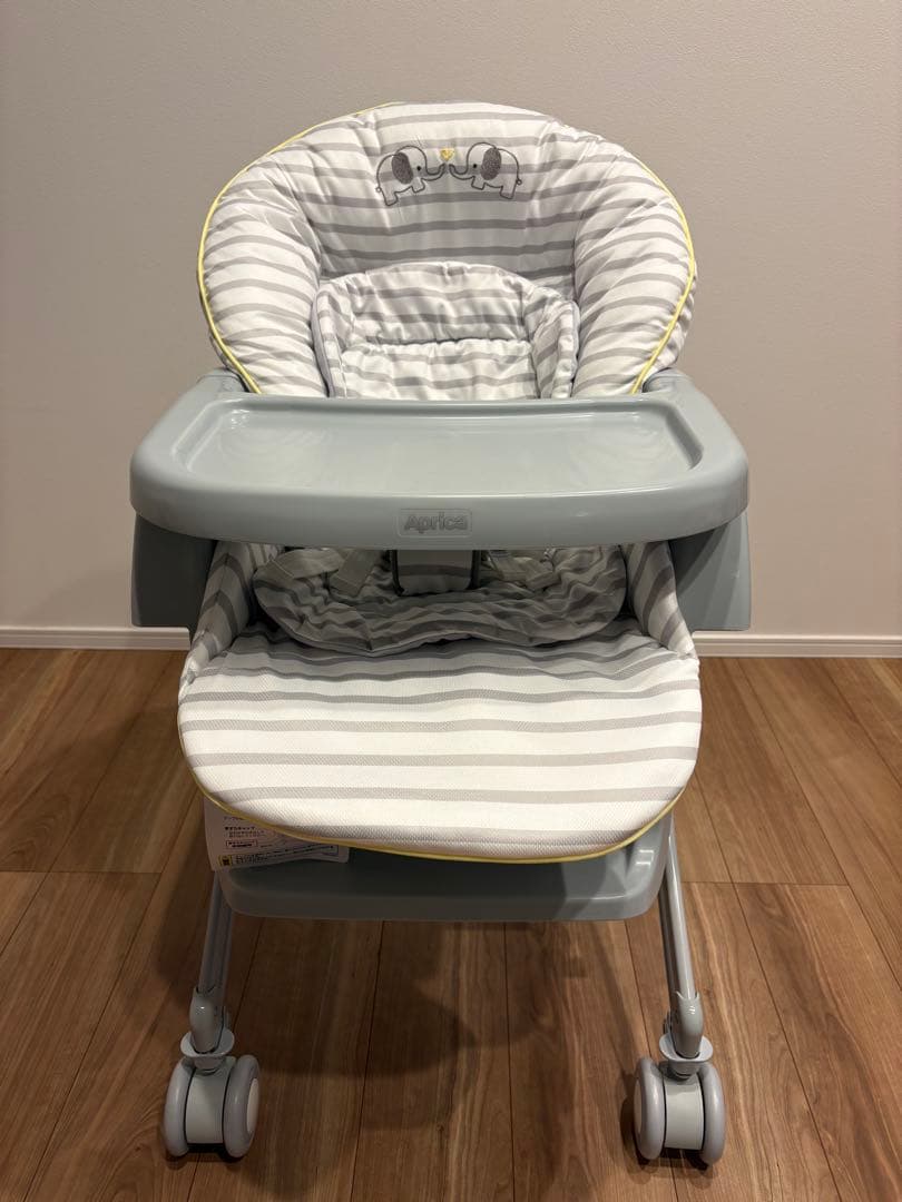 未使用級美品！アップリカ ハイローチェア ユラリズム エレファントラブ 手動