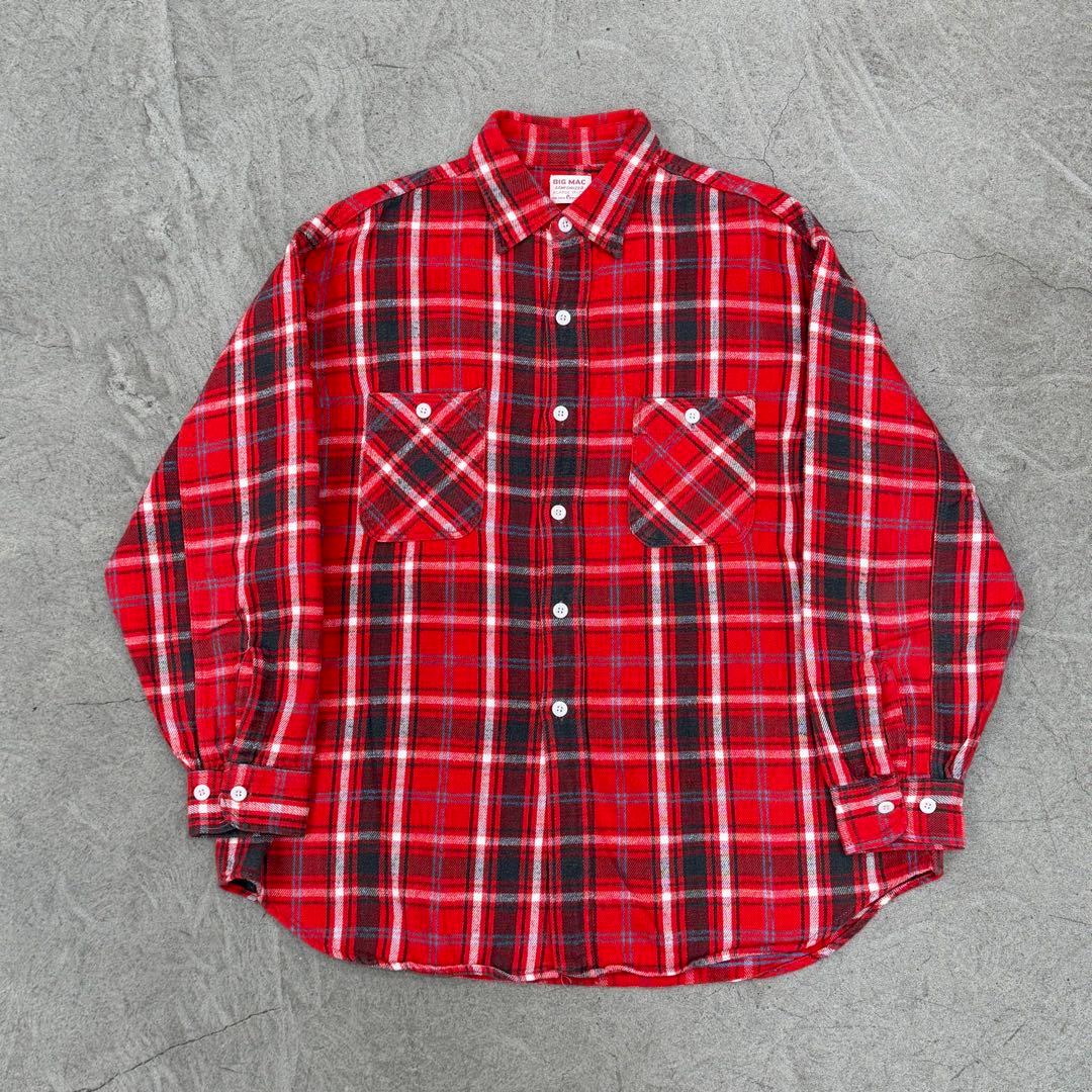 60s BIG MAC ネルシャツ チェックネルシャツ フランネルシャツ