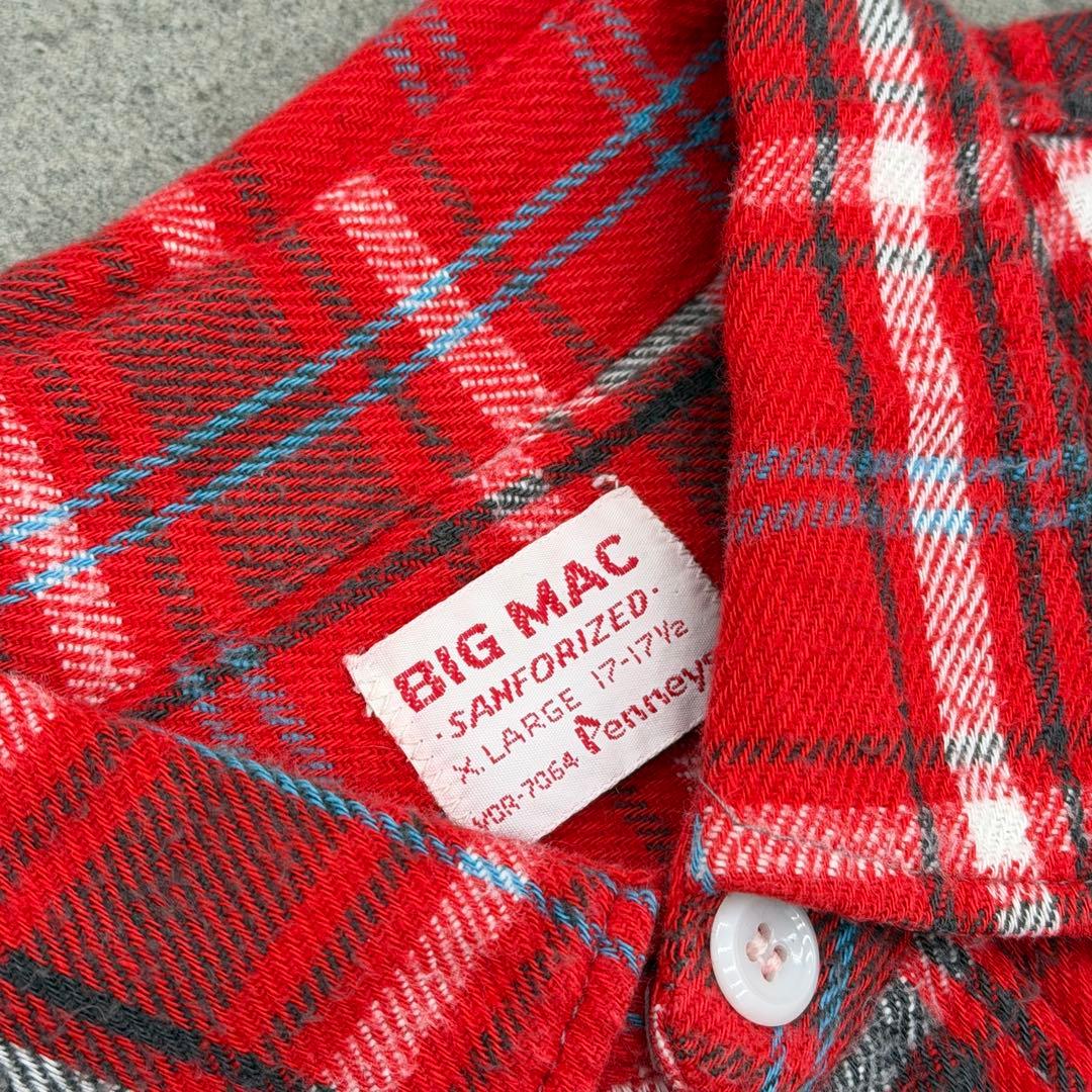 60s BIG MAC ネルシャツ チェックネルシャツ フランネルシャツ