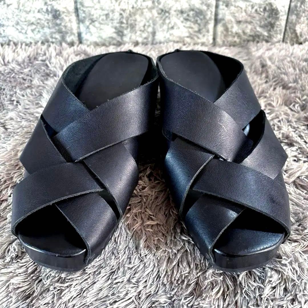 極美品❣️trippen トリッペン レザー サンダル ウェッジソール スタッズ