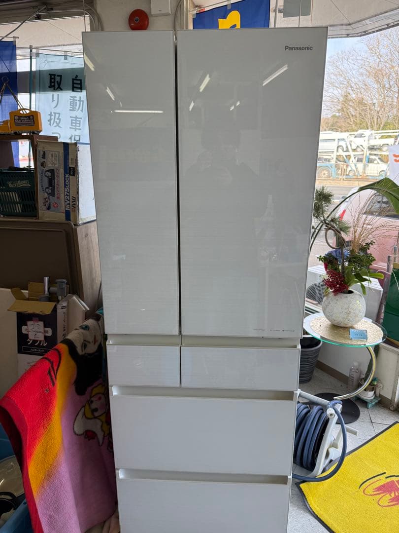 （宮城発）Panasonic NR-F506HPX-W形 6ドア冷凍・冷蔵庫