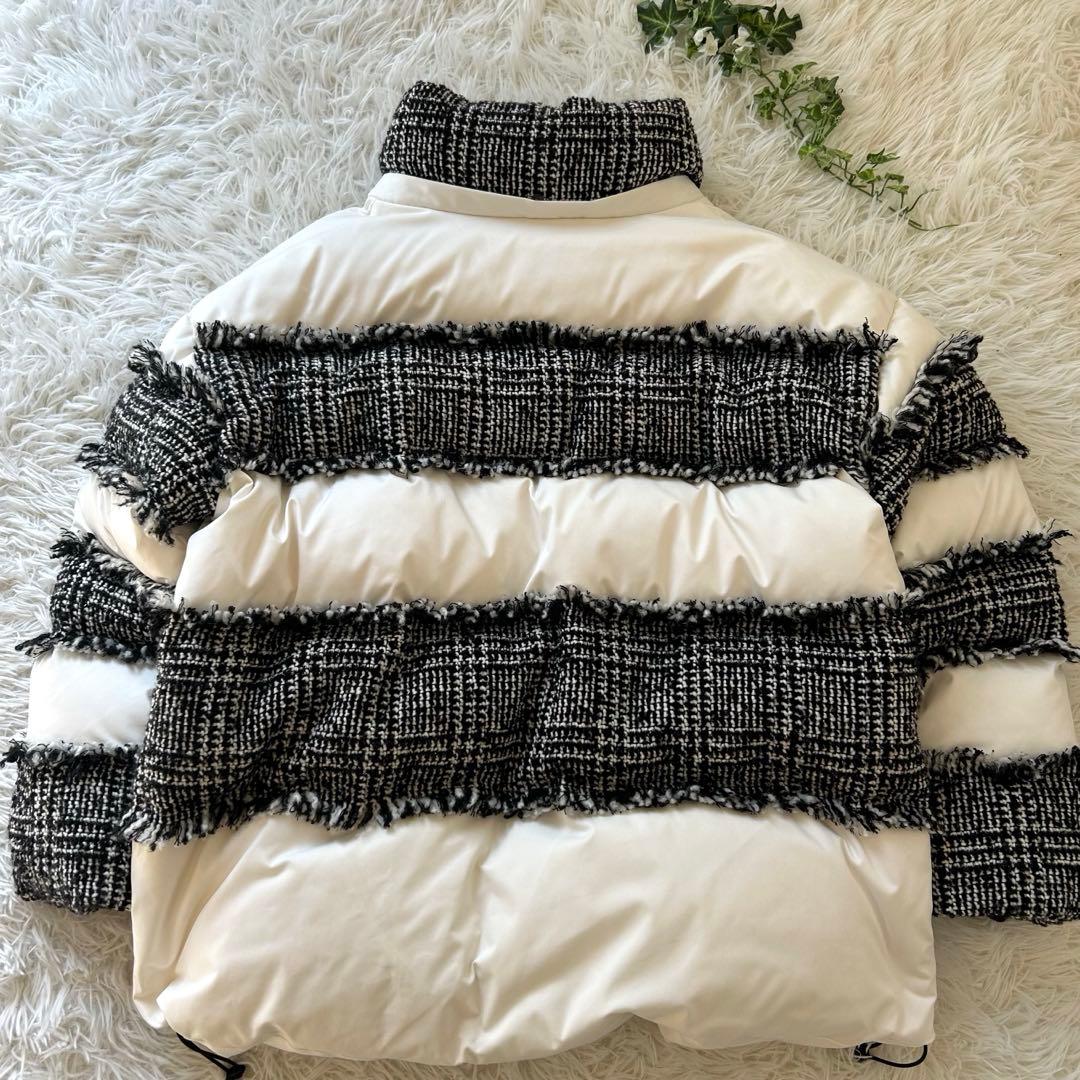 ジャケット・アウター herlipto Hooded Tweed Shell Down Jacket