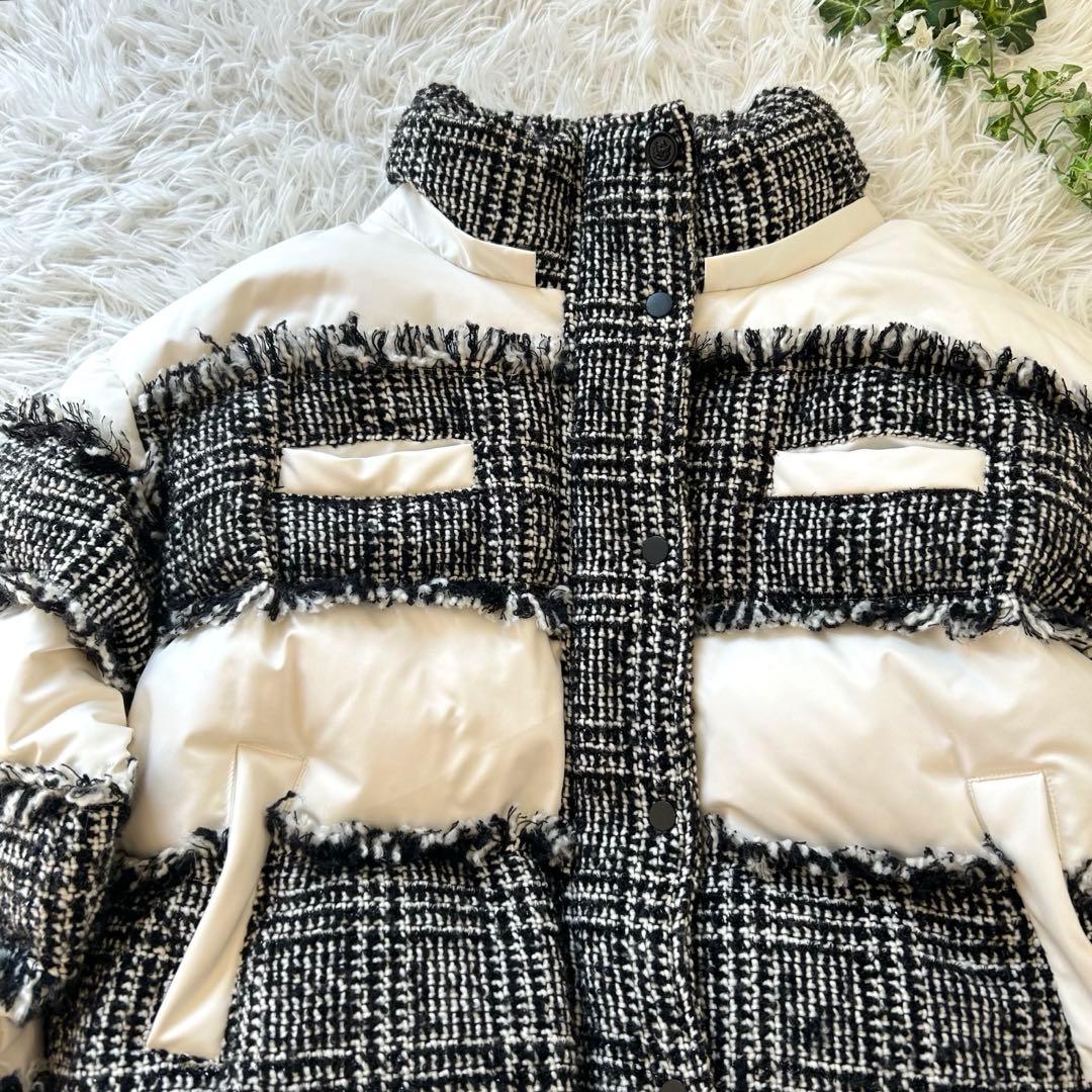 ジャケット・アウター herlipto Hooded Tweed Shell Down Jacket