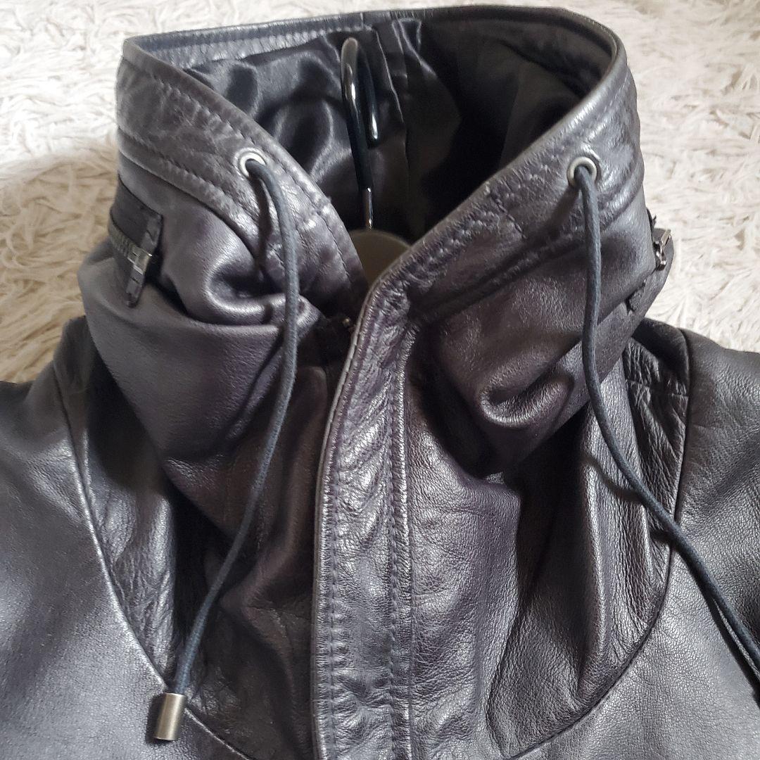 美品 Haruf ハルフ 2way ラムレザー ジャケット ライダース シングル