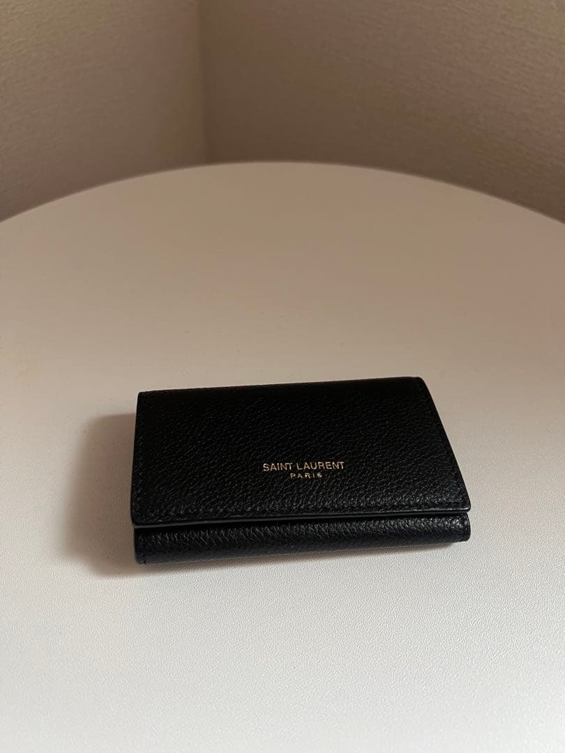 【はなげふらいあ】SAINT LAURENT ブラック レザー キーケース