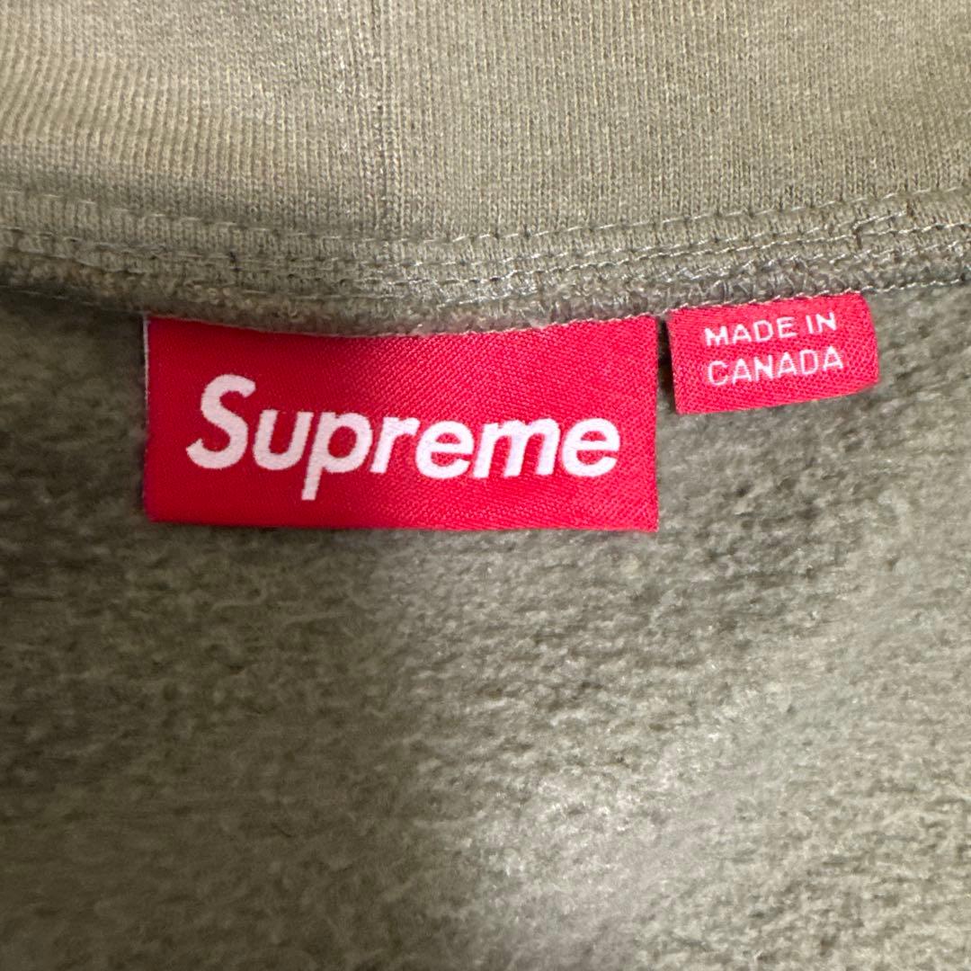 supreme sロゴ　ジップアップフーディー