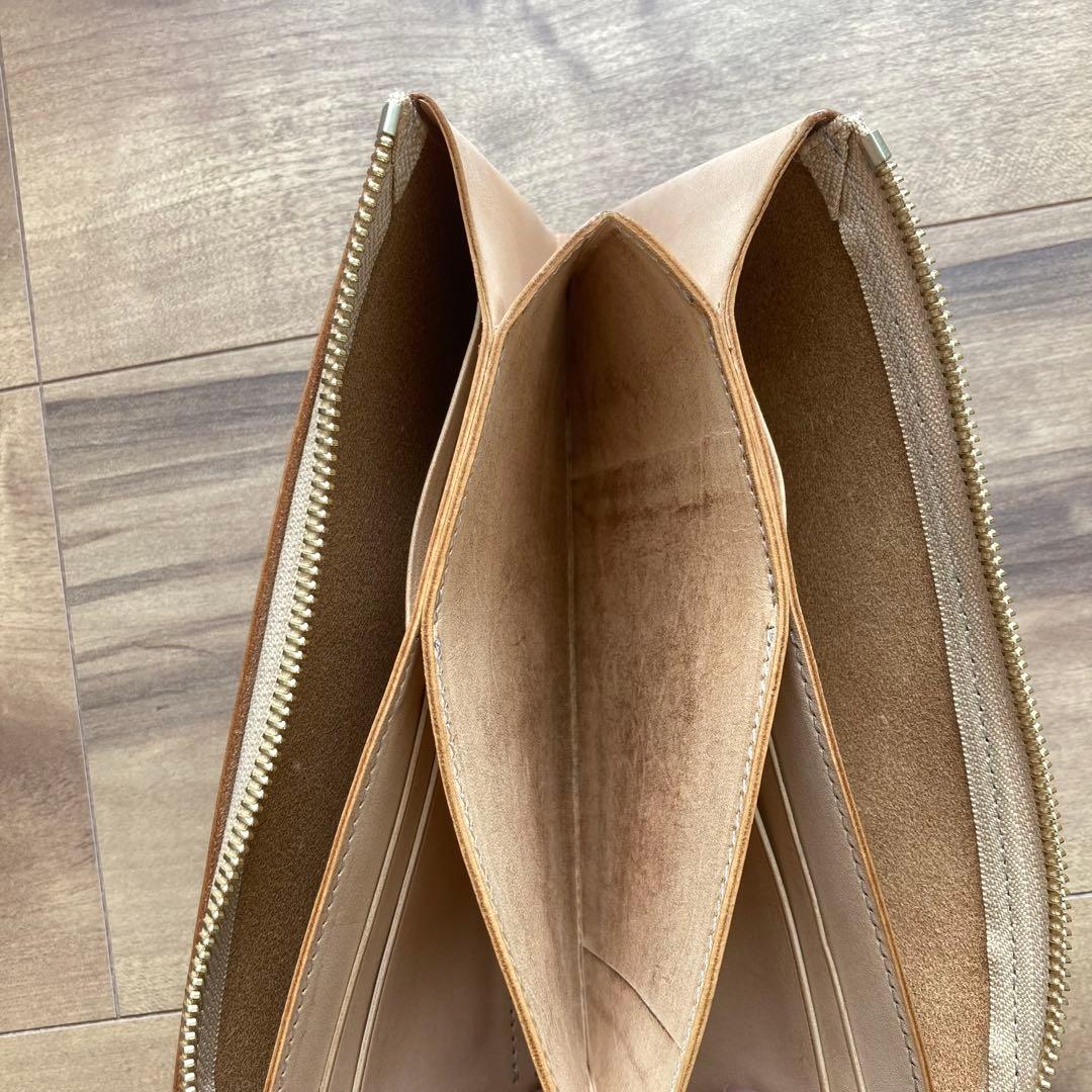 土屋鞄 TSUCHIYA KABAN プレーンヌメ ファスナーロングウォレット