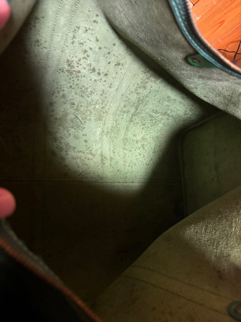 緑色 エピレザー ボストンバッグ