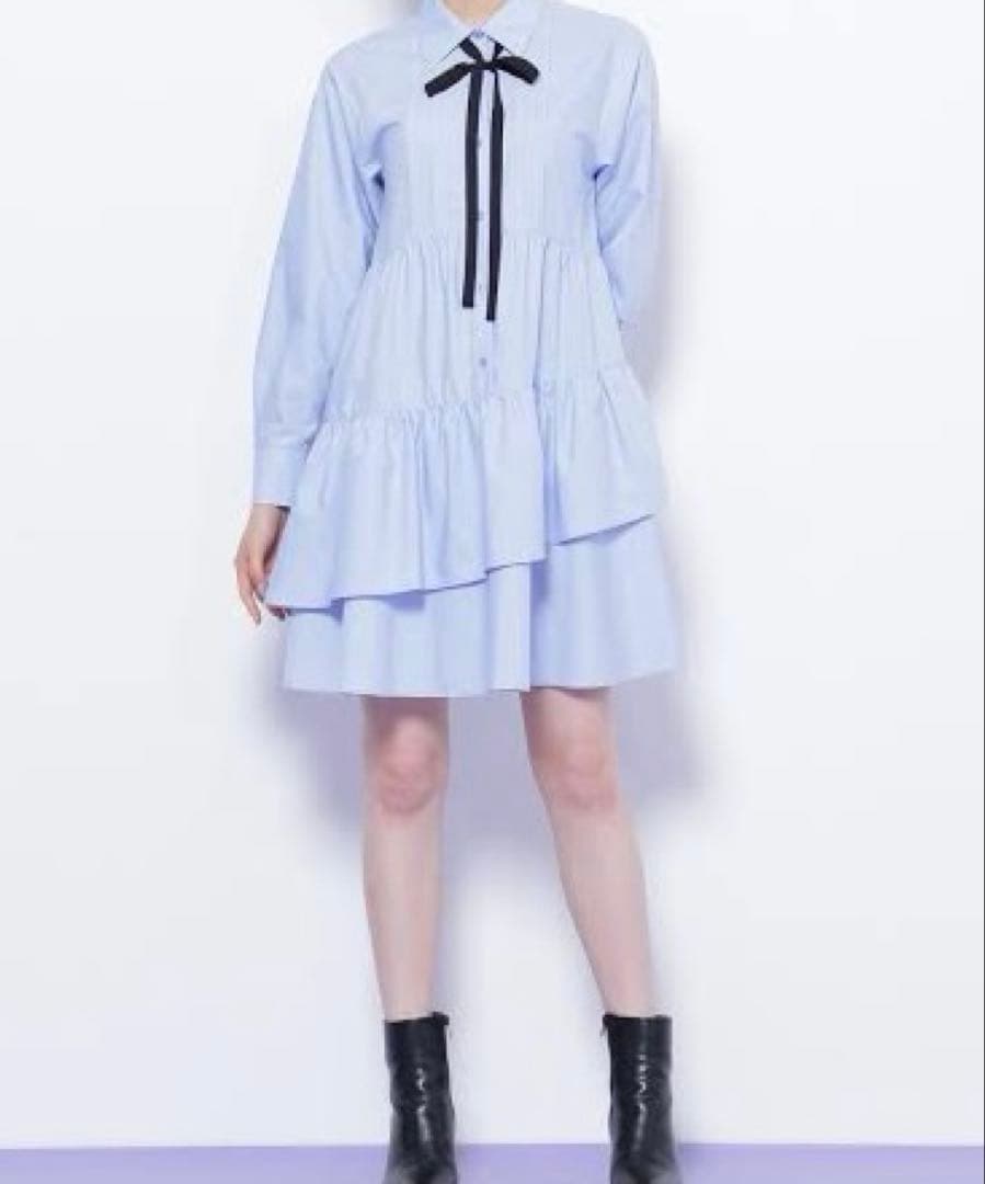 ジルバイジルスチュアート　ティアードミニシャツワンピース　美品