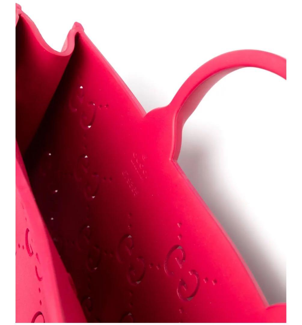 【新品】グッチ ラバートートバック ピンク色　GGロゴ ピンク トートバッグ