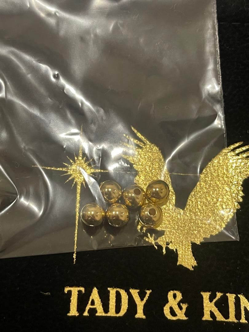 TADY & KING ゴールドコーティングビーズ 6発セット
