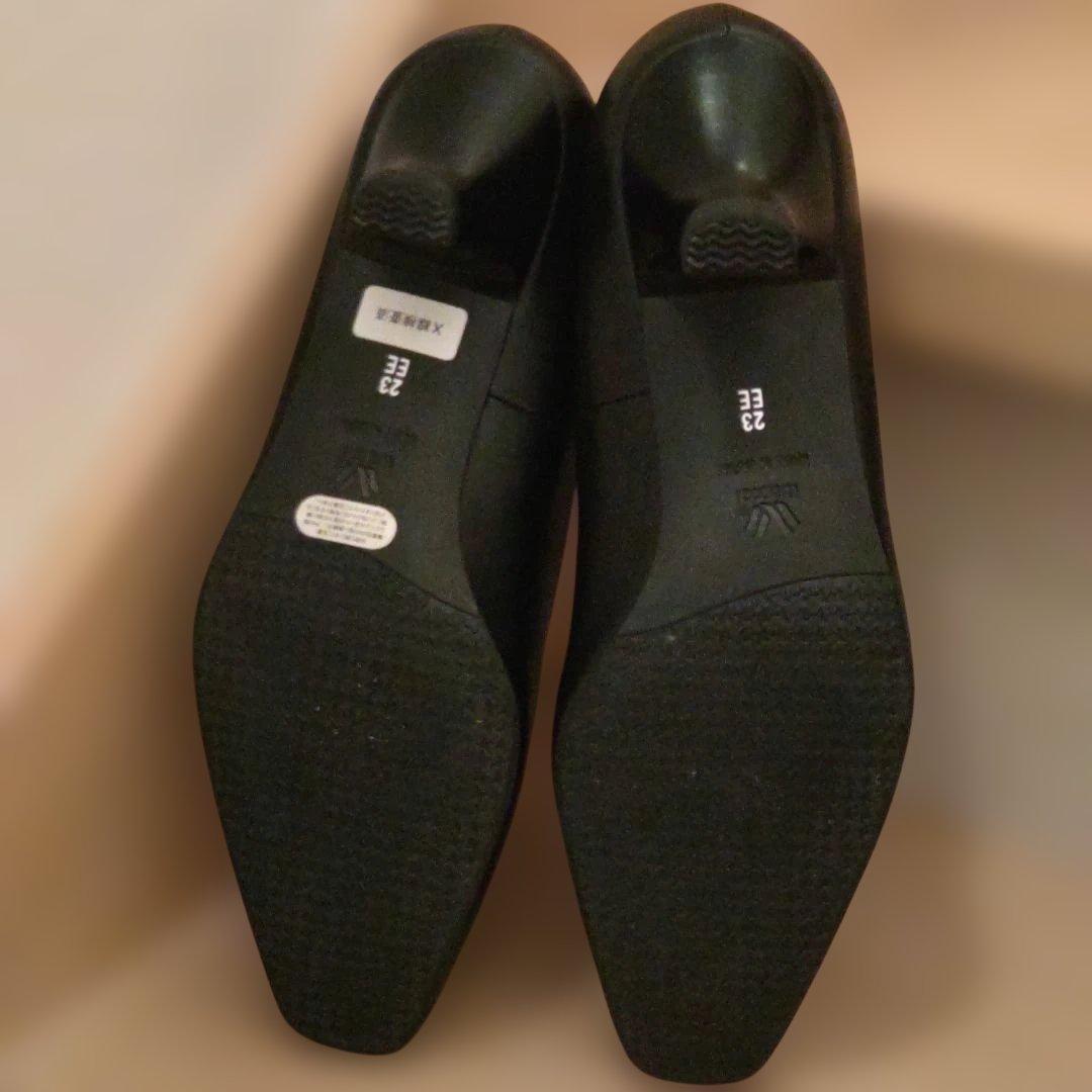 新品未使用 ワコール サクセスウォーク 黒 23cmスクエアトゥ パンプス