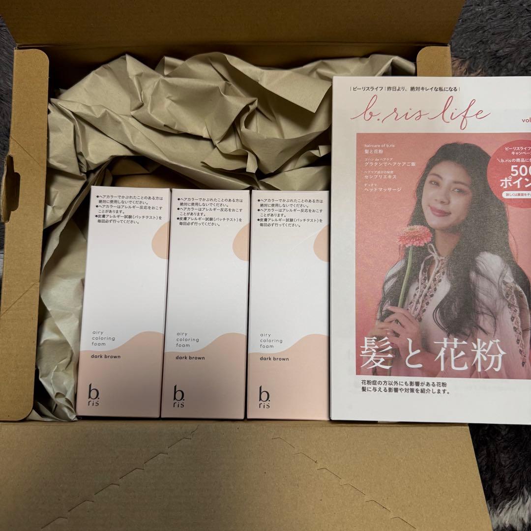 ビーリス　エアリーカラーフォーム　3本セット　ダークブラウン　未使用