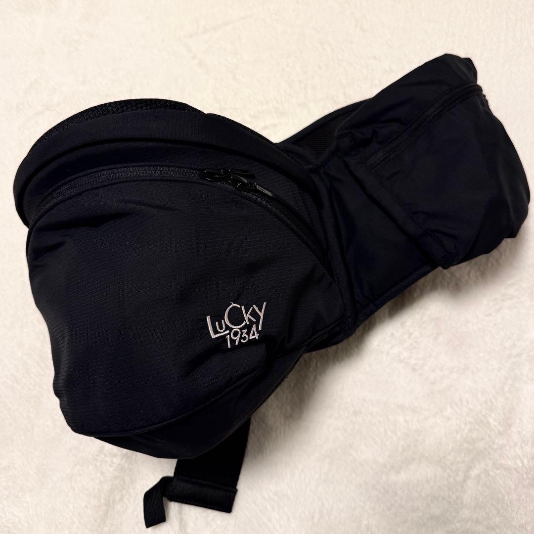 【美品】ポルバン アドバイス ヒップシート ブラック　シングルショルダー付