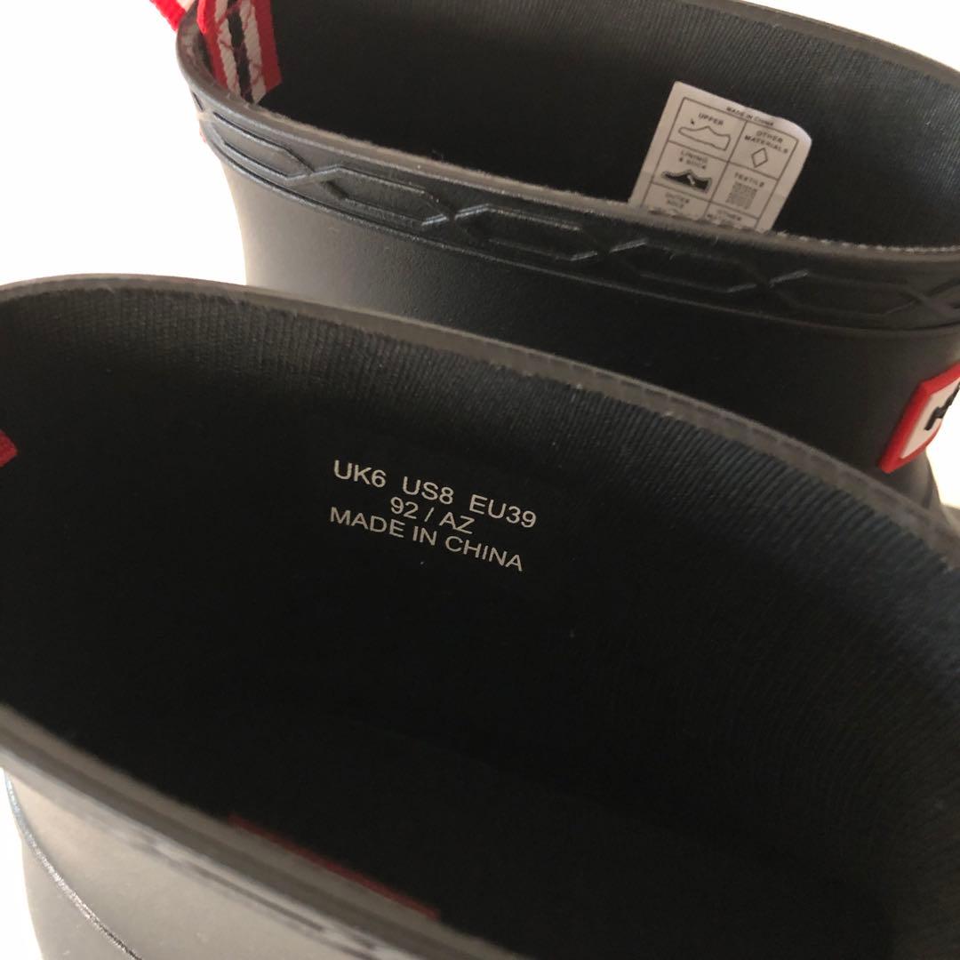 新品　正規品　HUNTER レインシューズ　 ショートブーツ　UK6 25㎝