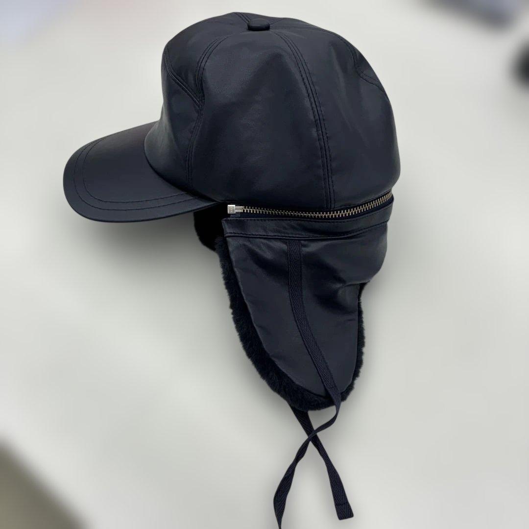 未使用品美品！kijima takayuki イヤーマフラー付きキャップネイビー