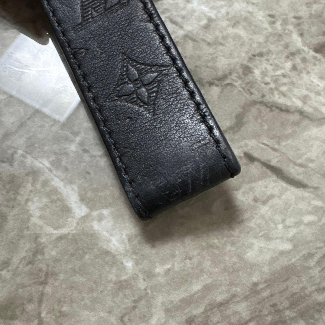LOUIS VUITTON ブラックレザー キーリング