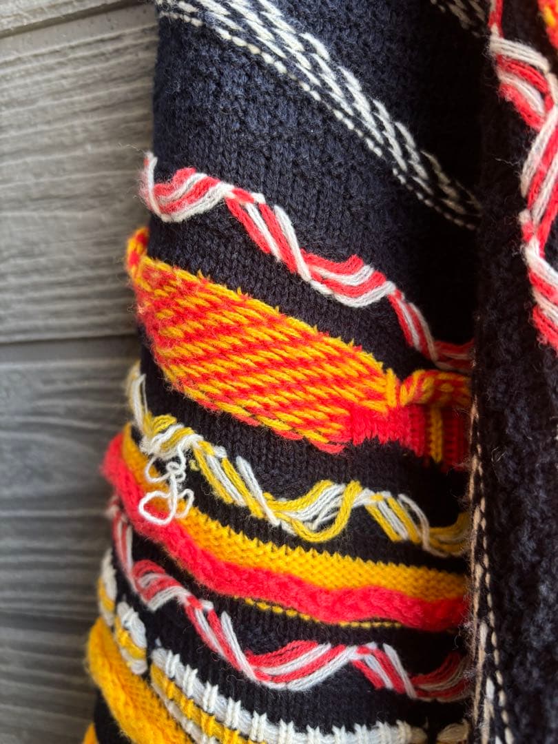 90s COOGI 3Dコットンニット 希少　襟付き　クージー　セーター