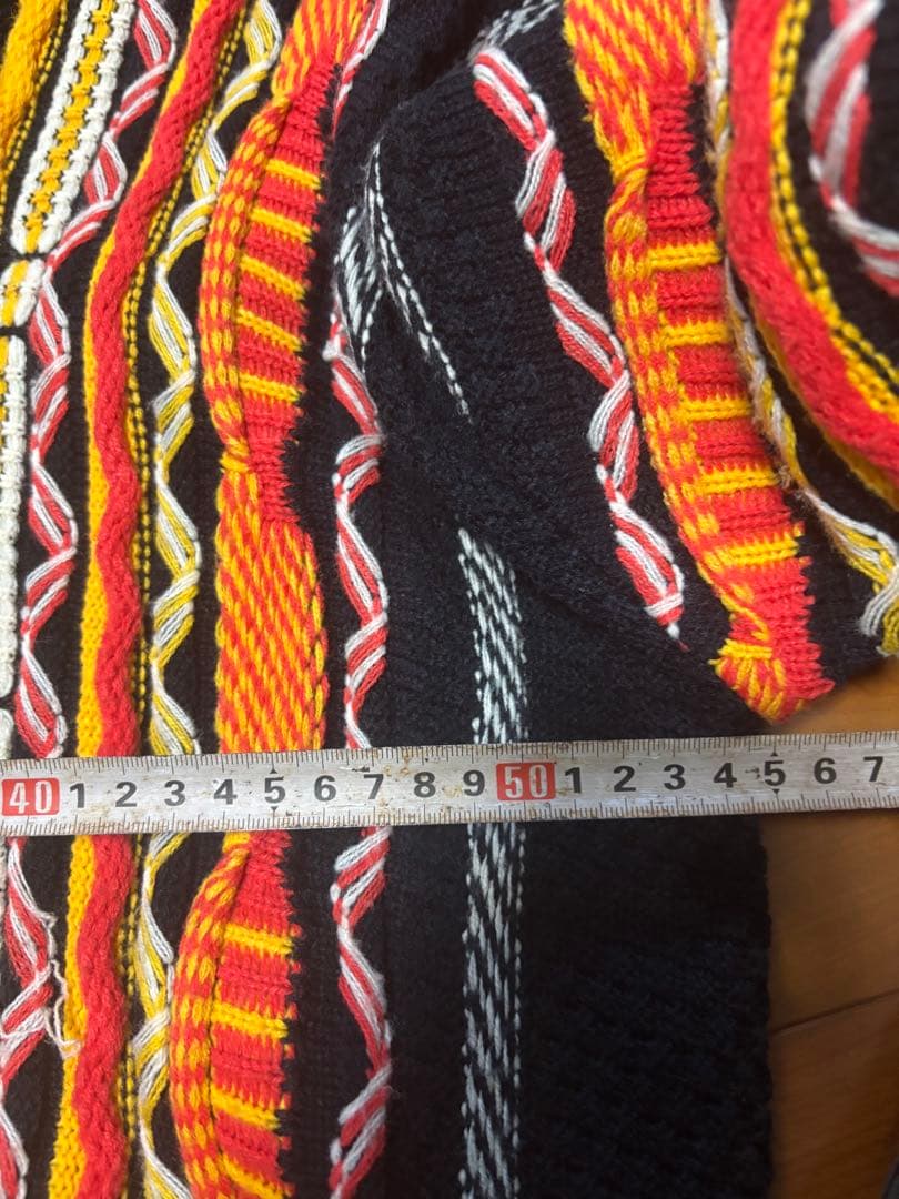 90s COOGI 3Dコットンニット 希少　襟付き　クージー　セーター