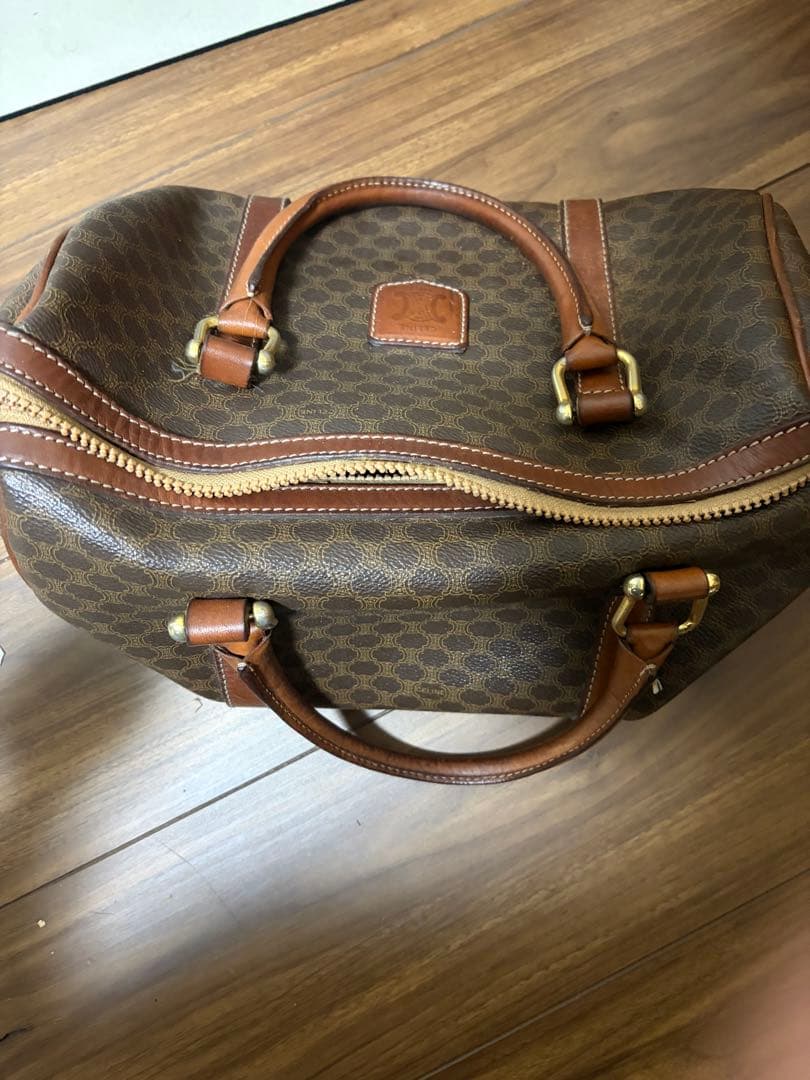 old celine マカダム柄　ハンドバッグ