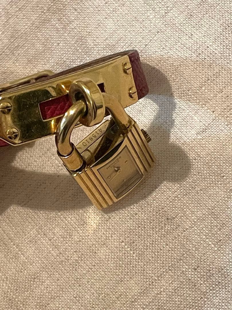稼働品　エルメス　ケリー　ウォッチ　　赤　レッド Hermes Kelly