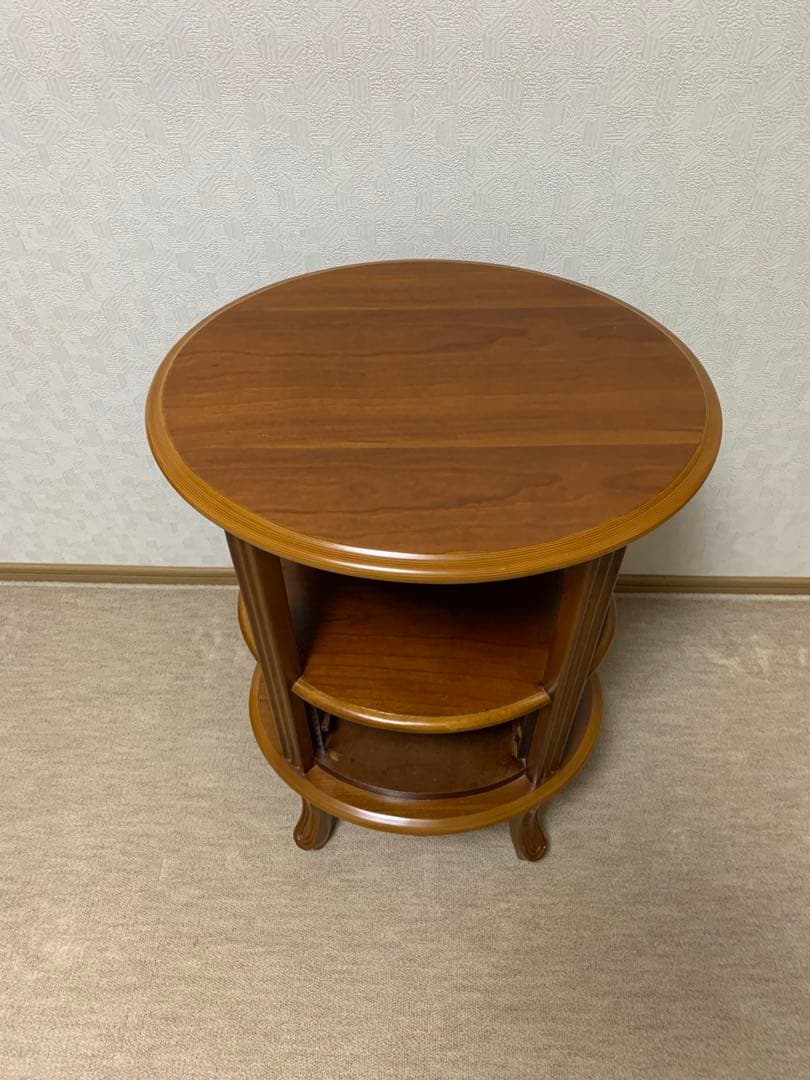 ウッドカラー 電話台 2段収納 引き出し付き