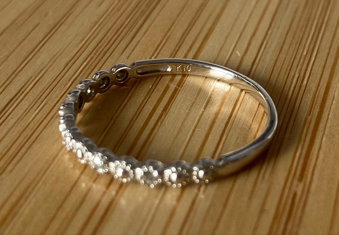 ル*W様 中古　ジュエリーツツミ　ホワイトゴールドダイヤモンドリング　13号