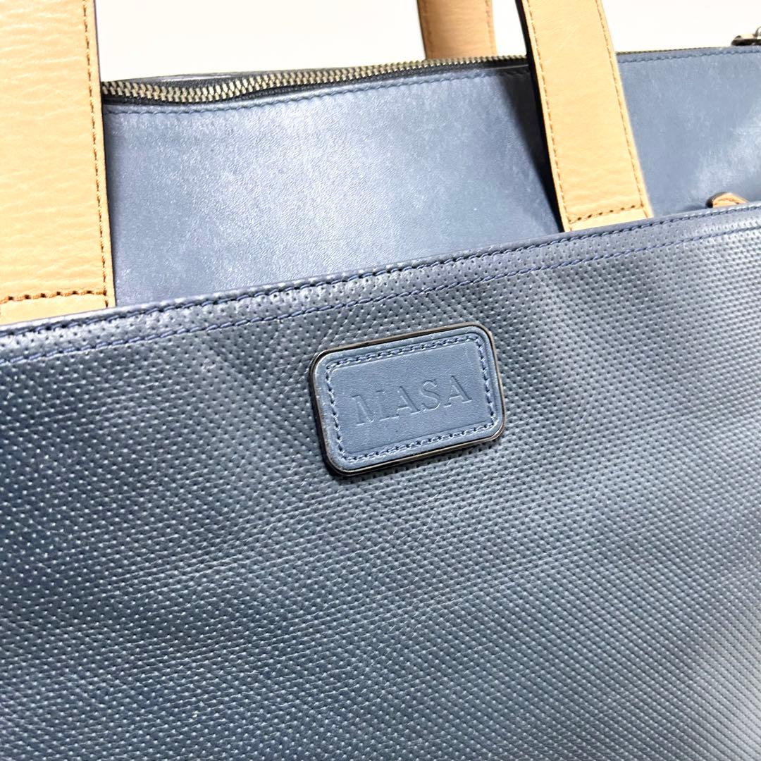 希少　トゥミ　TUMI オールレザー　ブリーフケース ビジネスバッグ　ネイビー