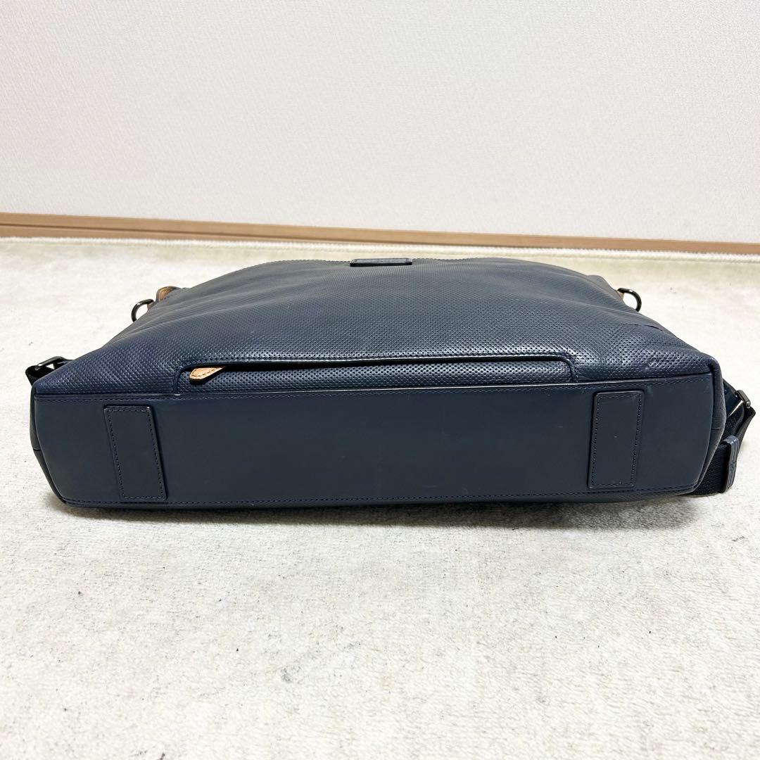 希少　トゥミ　TUMI オールレザー　ブリーフケース ビジネスバッグ　ネイビー