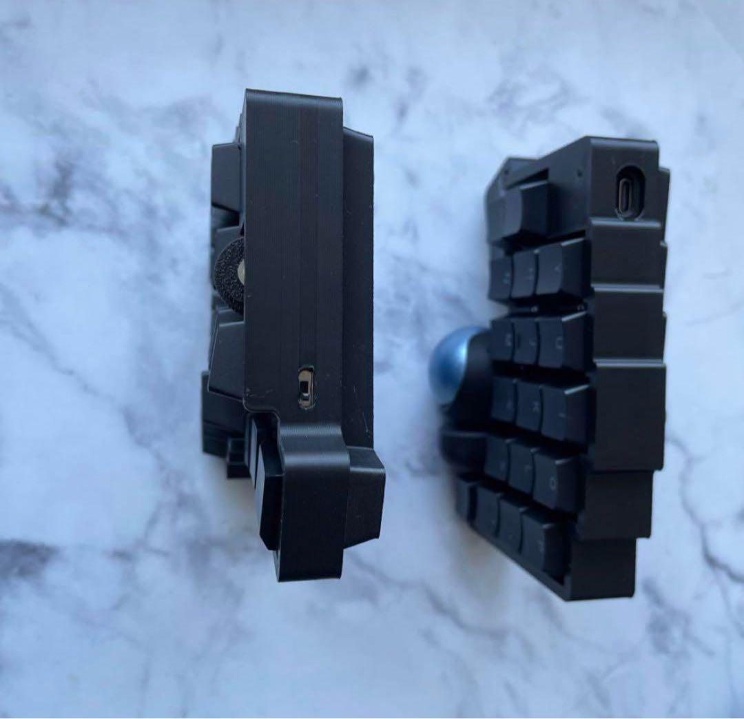 新品　無線化Keyball39 自作キーボードroBa　黒基盤