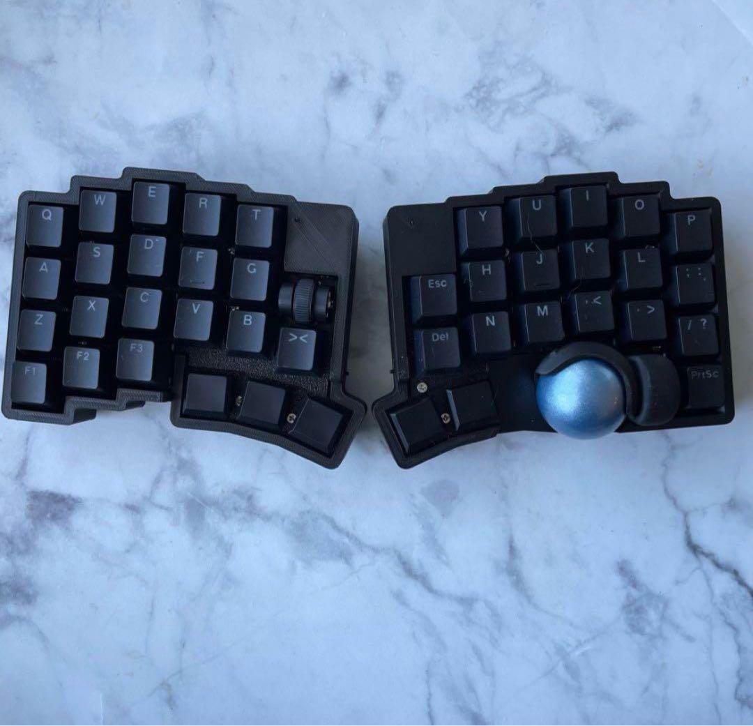 新品　無線化Keyball39 自作キーボードroBa　黒基盤