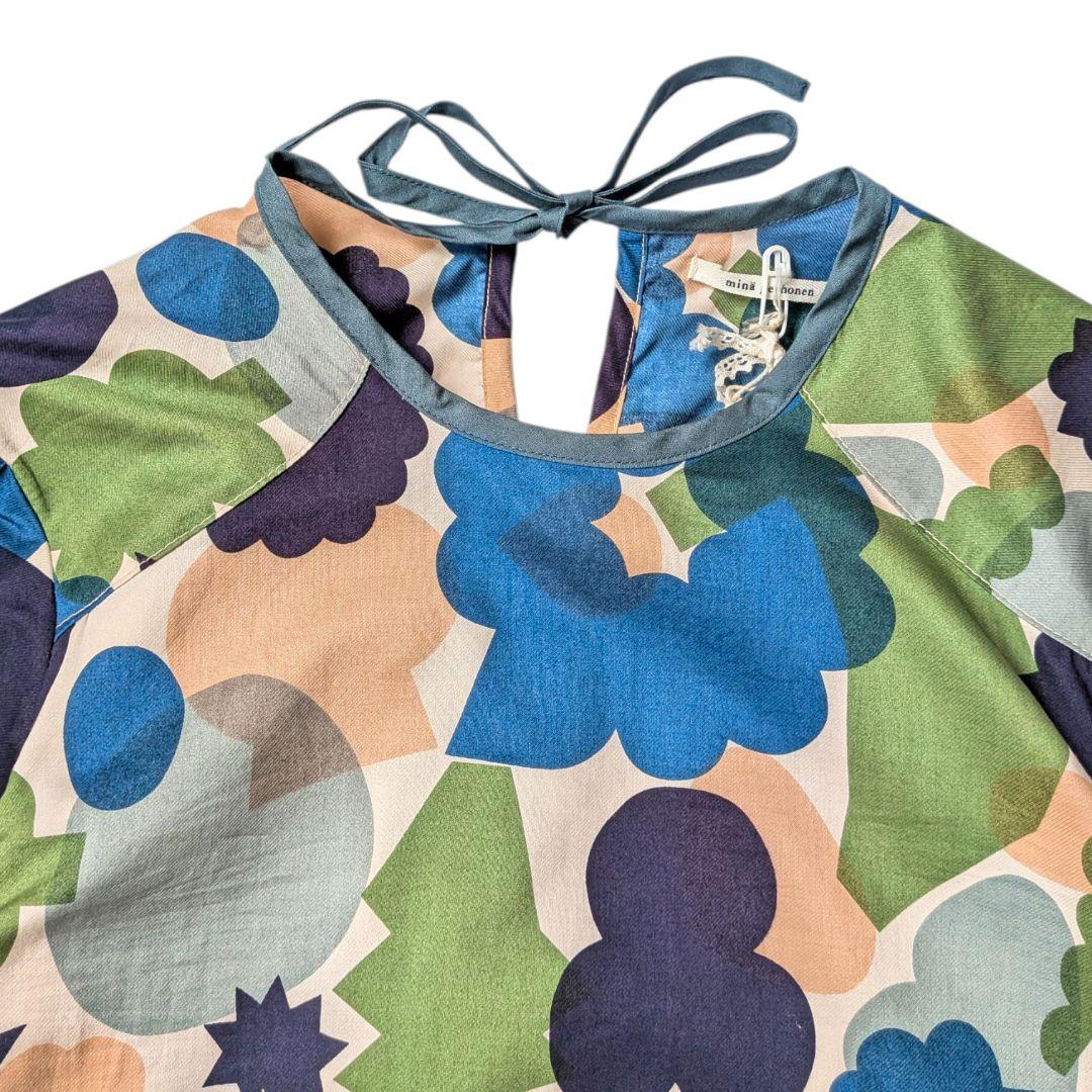 新品未使用 130 ミナペルホネン ワンピース flower basket 花柄