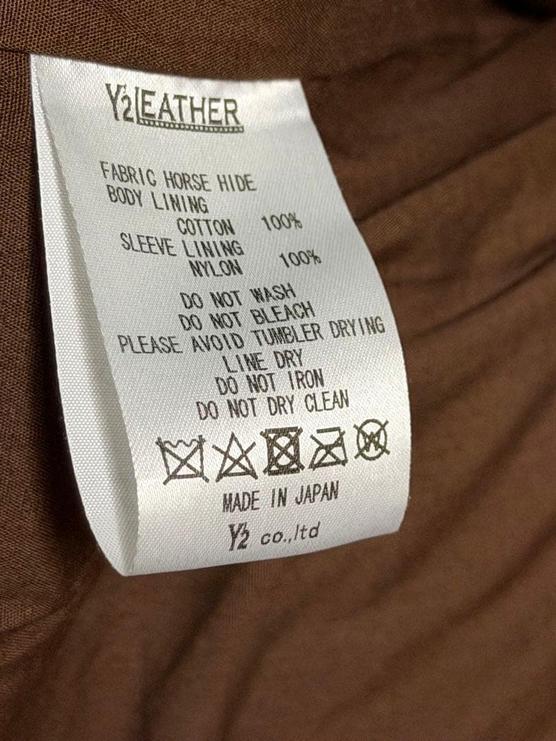 Y'2 LEATHER Gジャン2ndタイプ オリーブ サイズ40