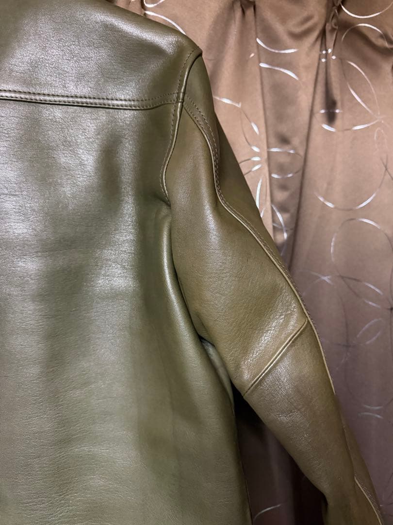 Y'2 LEATHER Gジャン2ndタイプ オリーブ サイズ40