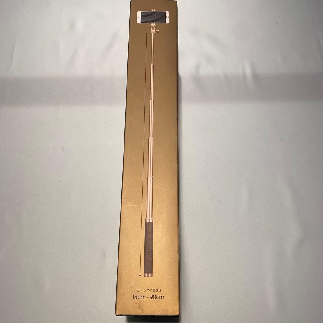 MOMAX SELFIE PRO　ワイヤレス自撮り棒　ケース付き　ゴールド