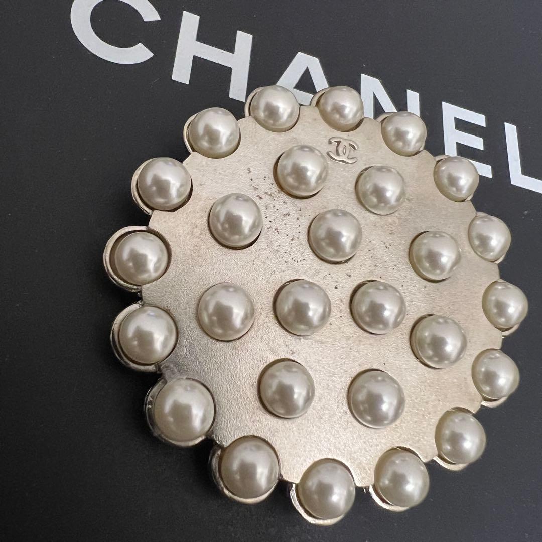 美品✨CHANEL シャネル ブローチ パール ココマーク シルバー 98P