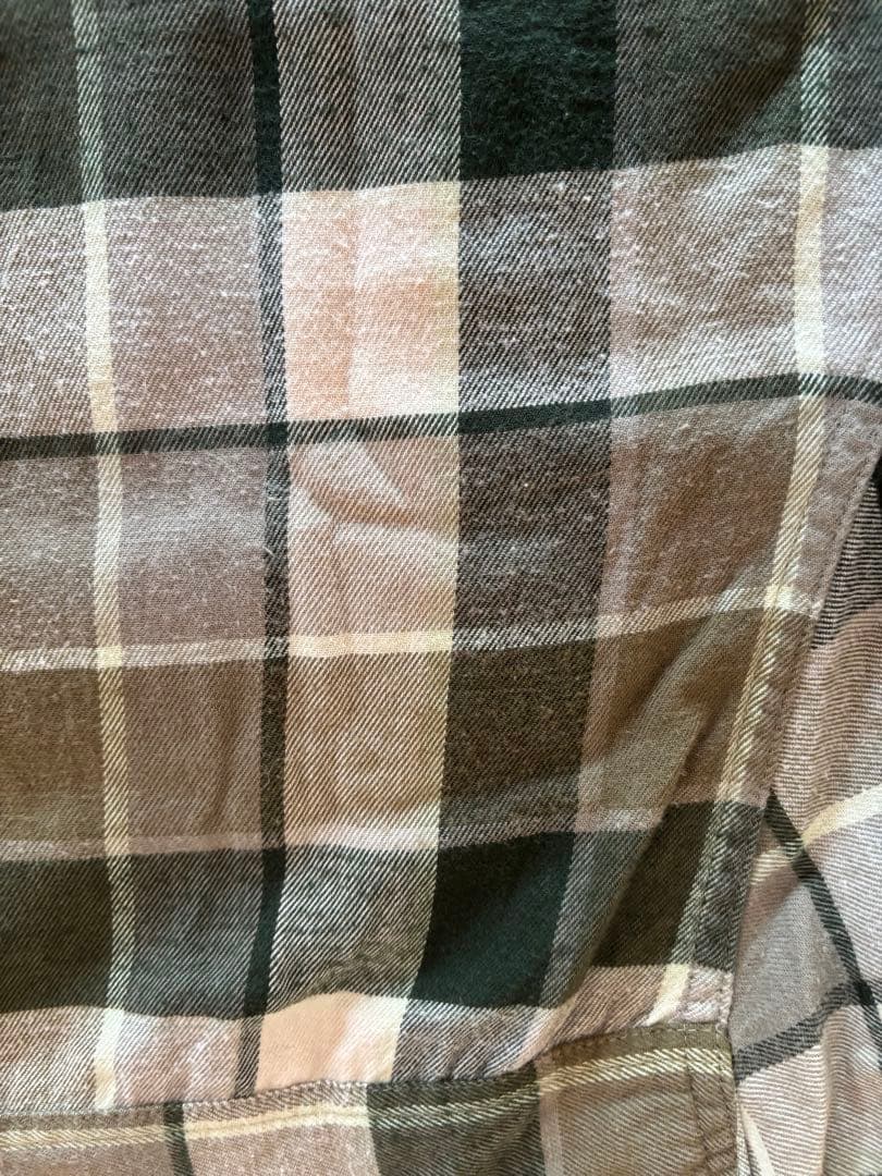 パタゴニア　チェック柄カーキグリーン系　フランネルシャツ　Sサイズ　2025製？