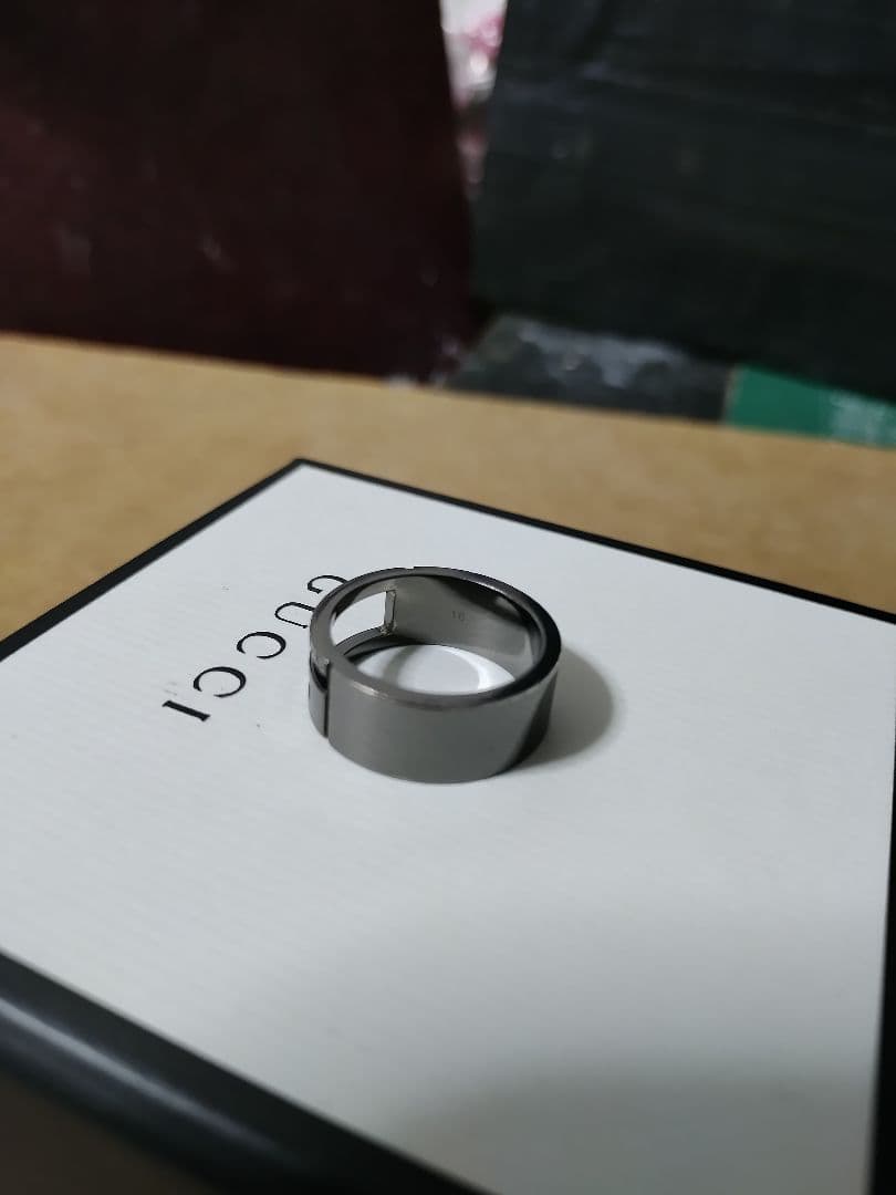 美品 GUCCI グッチ シルバー925 Gリング16号 高級感あり イタリア製