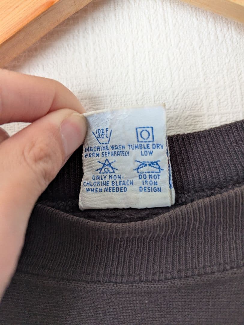 90s Champion リバースウィーブ スウェット 無地 ブラック