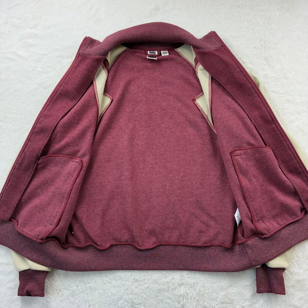 希少 90s puma プーマ トラックジャケット バーガンディ　ヴィンテージ