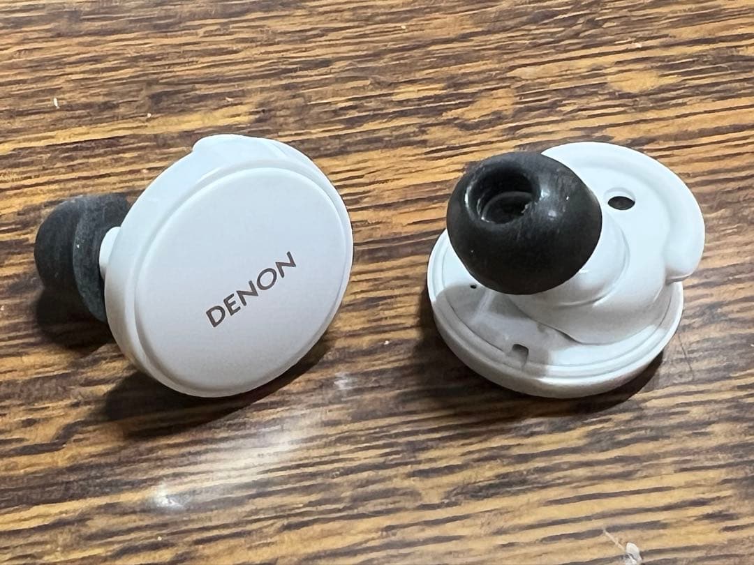 美音質DENON ワイヤレスイヤホン ホワイト パーソナライズ音響、完動品